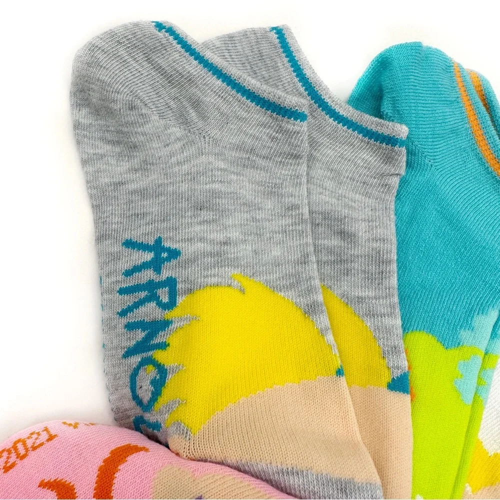 Nickelodeon Womens No Show Socks Rugrats Hey Arnold 5 Pairs Retro 90s Fun Gift